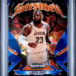 2024 PANINI PRIZM BLACK TALISMEN #4 LEBRON JAMES TALISMEN-BLUE ICE /125 PSA 10