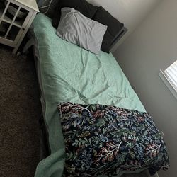 Full Size Bed Metal Frame And Mattress 