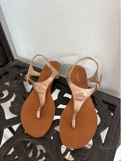 Coach learher Sandals 7 B bronze color