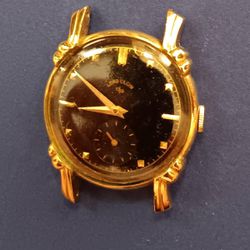 Vintage watch.  Old lord Elgin wrist watch Black Dial. Runs. 