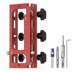 Aluminum Alloy Door Hinge Router Template, Adjustable Mortiser for Hinges 2.5" to 5" Length, 1/4" & 5/8" Radius, Square Corner Hinges new in box $40 