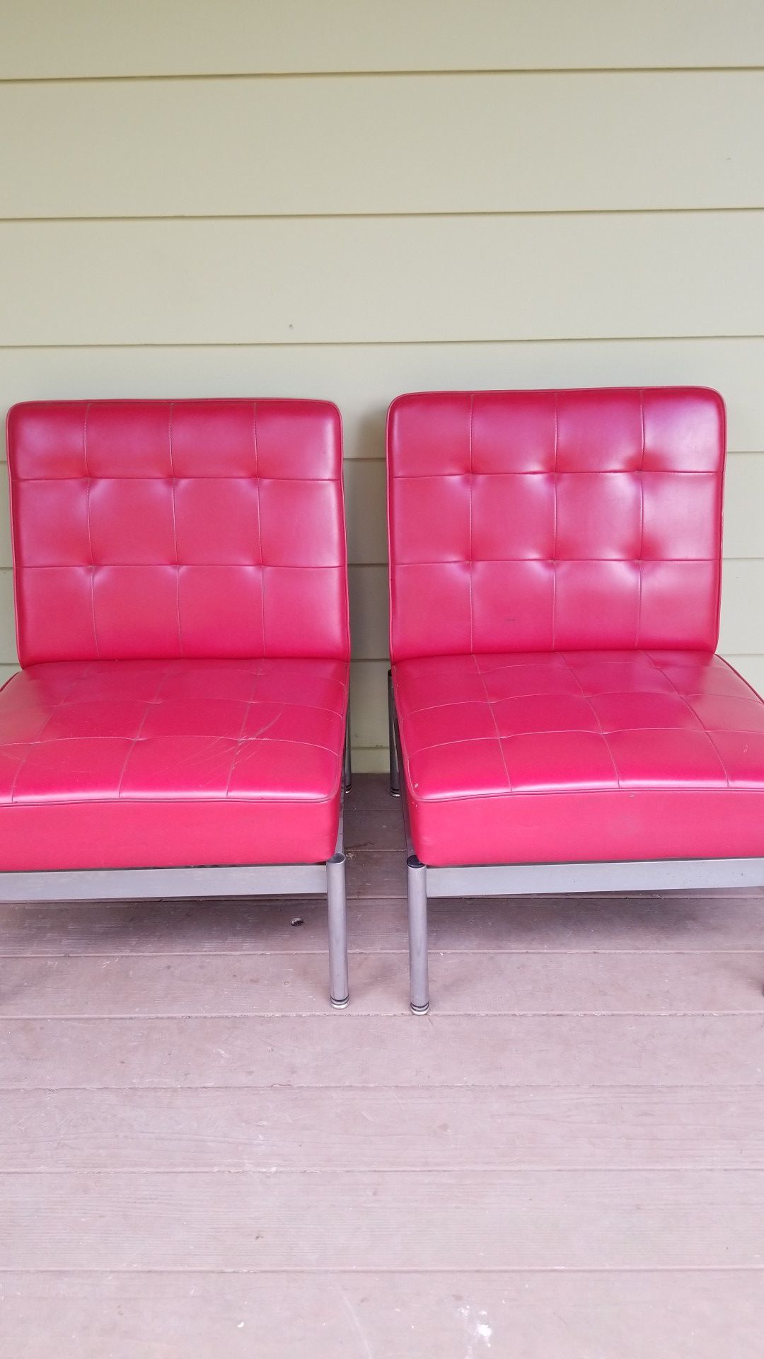 1974 True Vintage Modernist HOWELlL Metal Furniture 2 Chairs