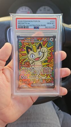 PSA 10 Meowth ex - 121/088 - ME03: Perfect Order (POR)
