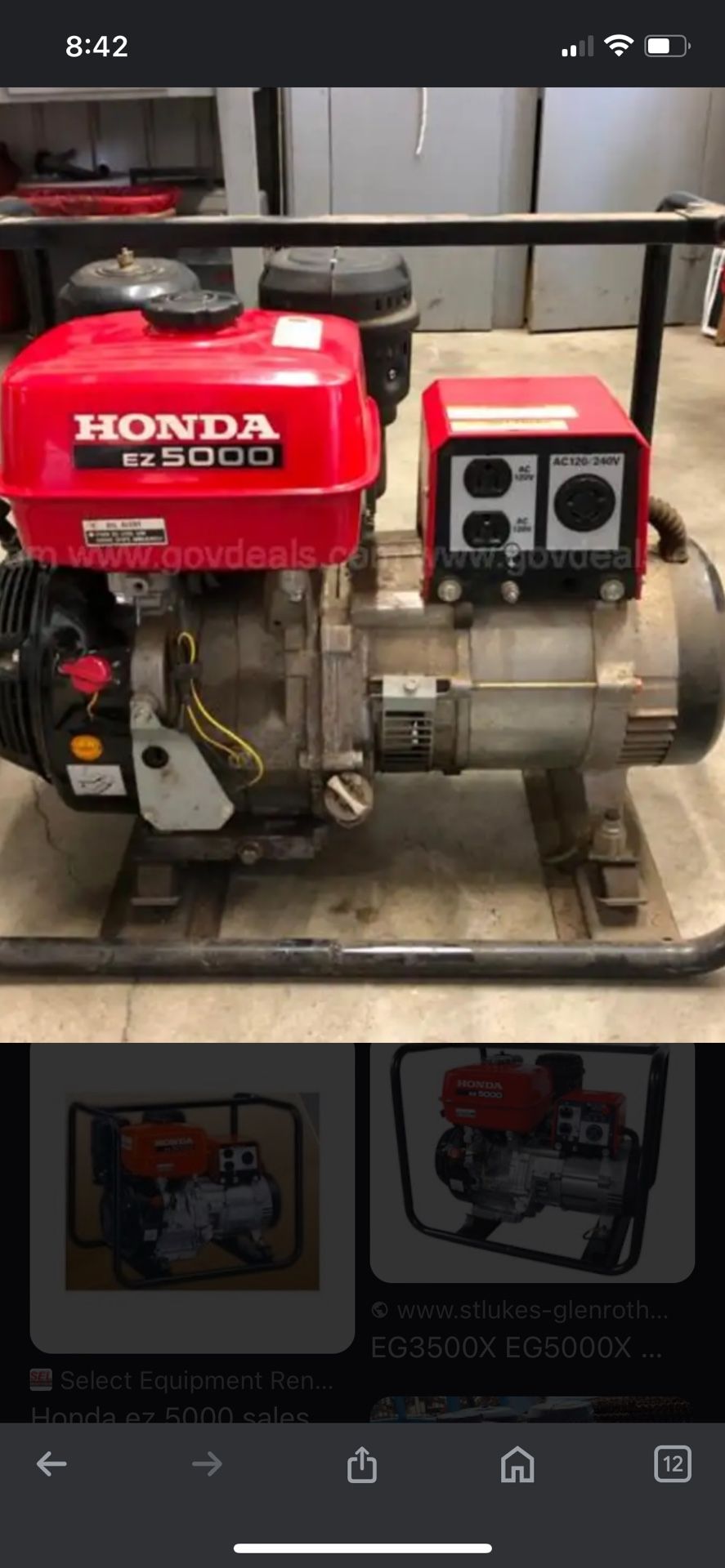 Honda Generator EZ 5000
