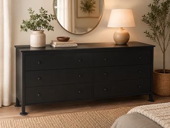 Ebony Dresser / Black chest of drawers