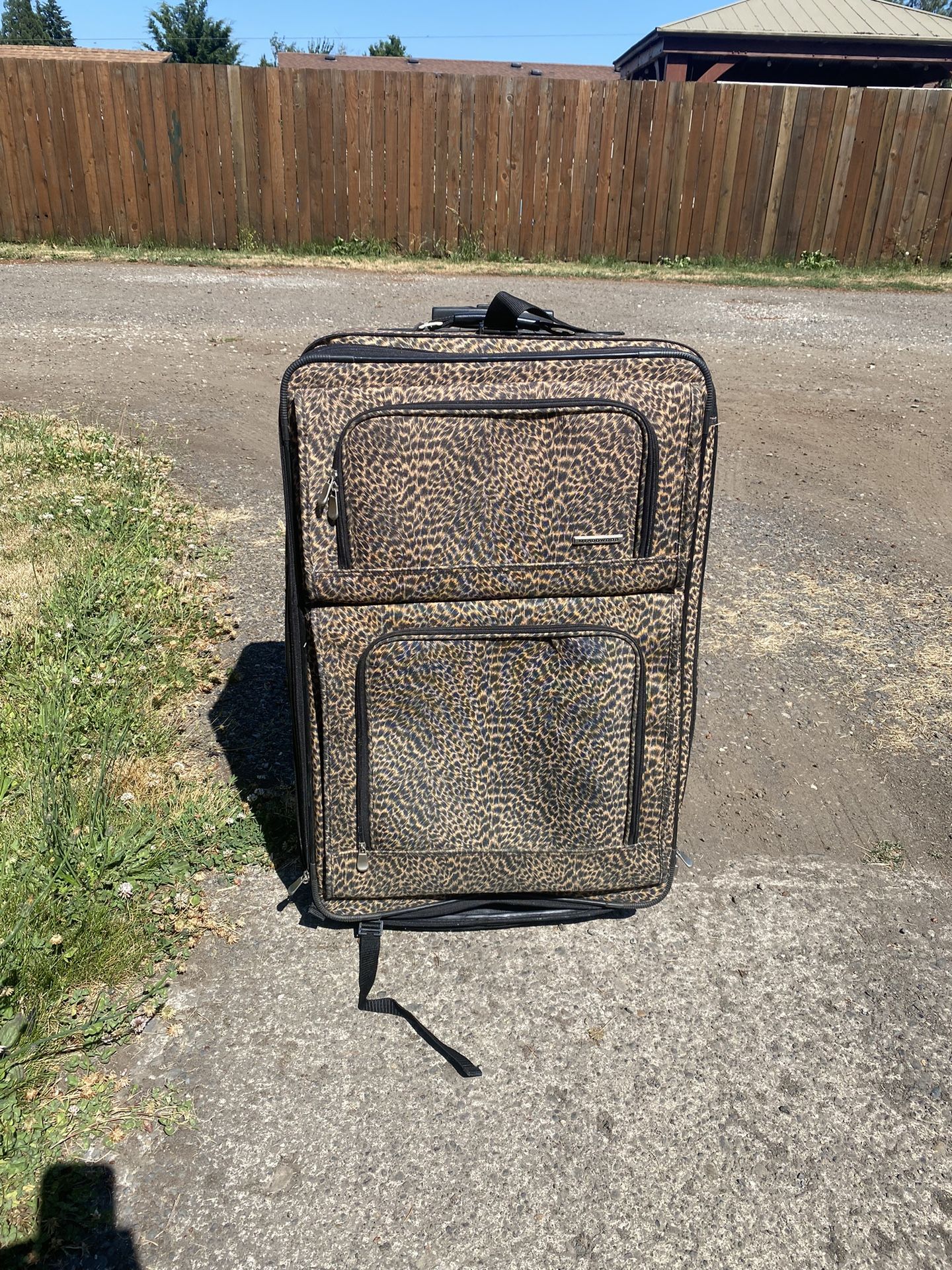 Animal Print Luggage - Large