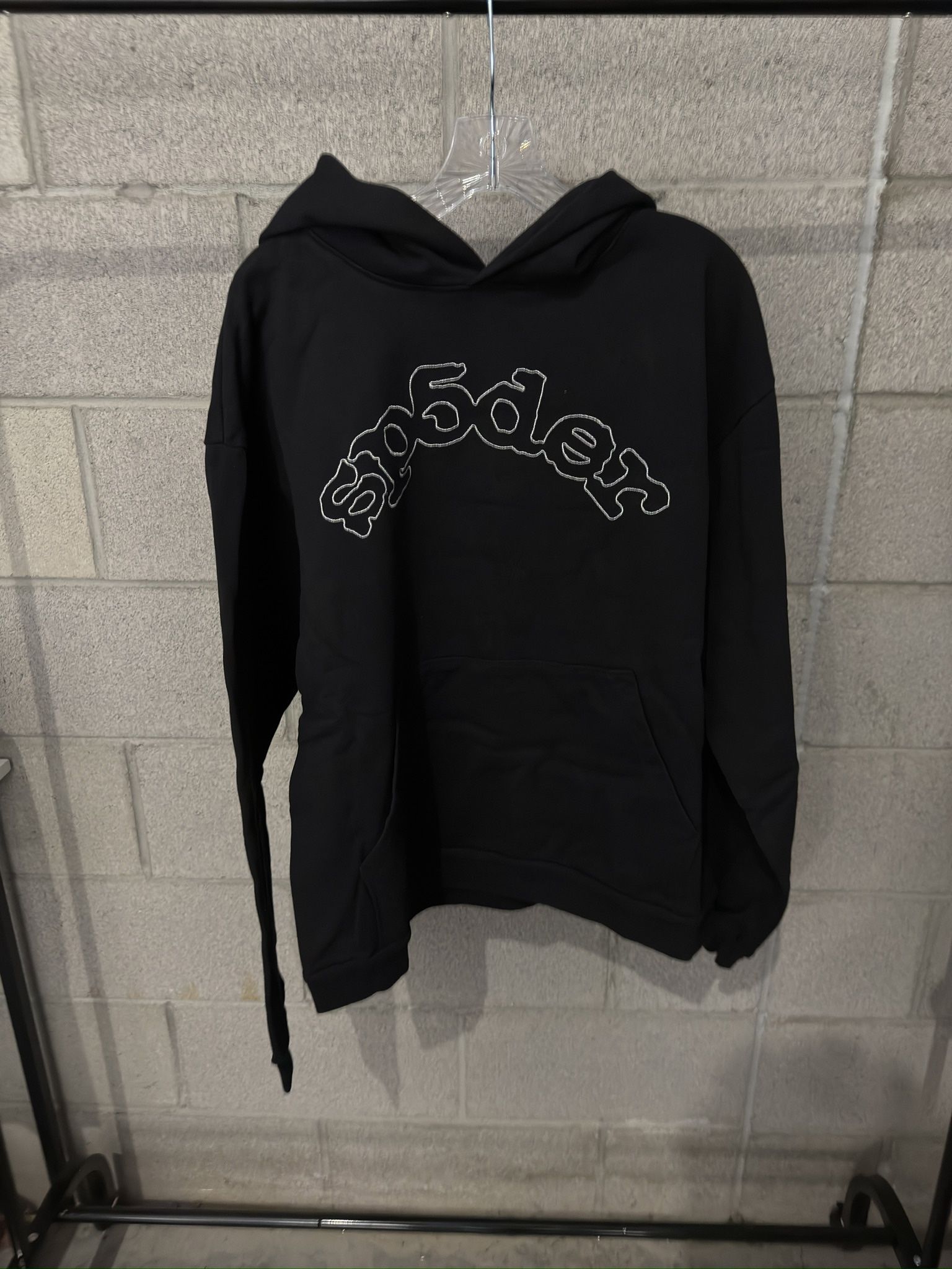 Spider hoodie plain black