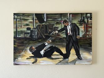 "The Warehouse Standoff" – Original Reservoir Dogs Inspired Acrylic Painting
