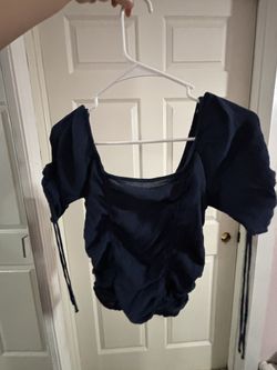 Blue Crop Top