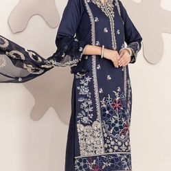 Embroidered Linen Dress