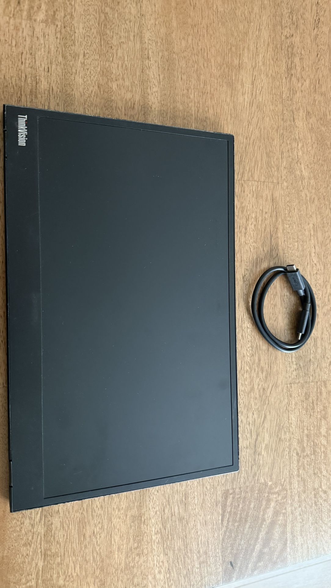 Lenovo ThinkVision M14 14" Full HD 1920x1080 IPS Monitor - 300 Nit 6ms 2xUSB Type-C Ports Widescreen Backlit LED LCD Mobile Portable Display Raven Bla
