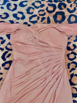 Rose Gold Pink Satin Dress