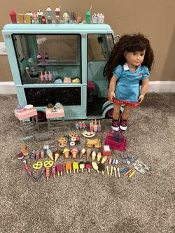 Our Generation Sweet Stop Ice Cream Truck for 18" Dolls - Light Blue