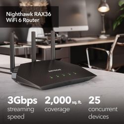 Netgear 4-Stream Dual Band AX1800 WiFi 6 Router - (RAX10)