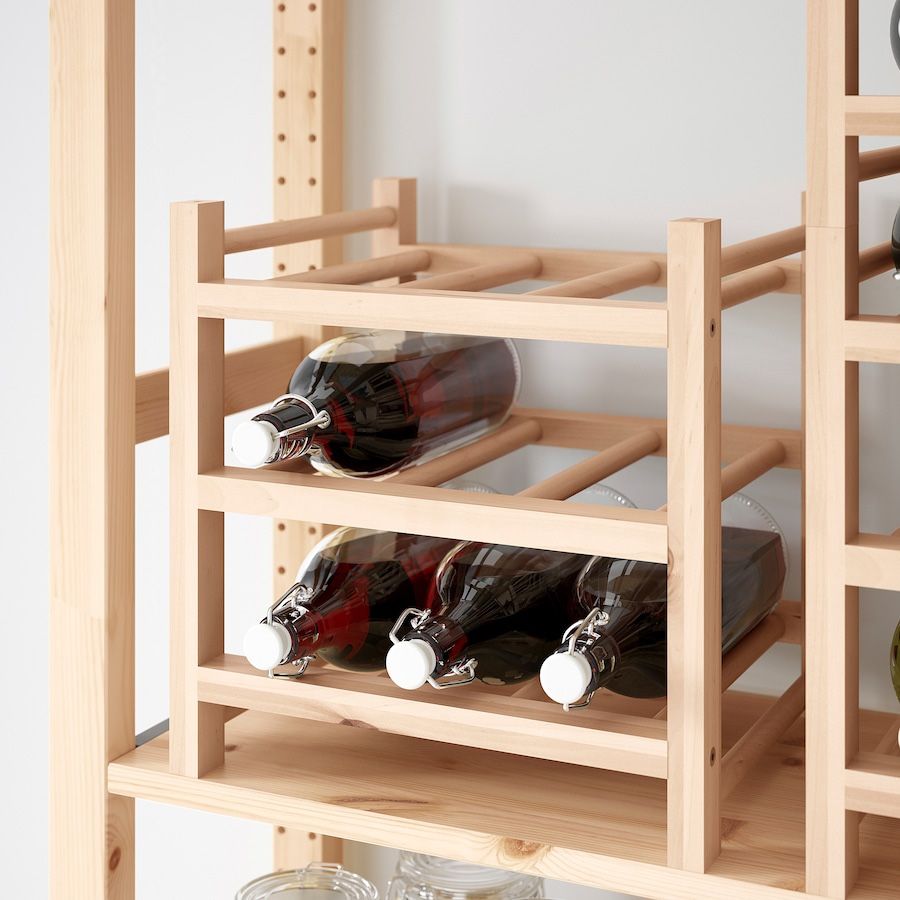 IKEA/HUTTEN 9-bottle wine rack, solid wood [PH]