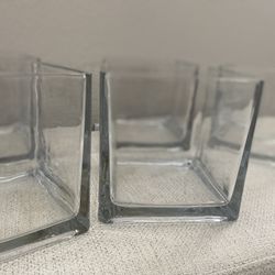 6 - 6in Glass Wedding Vase