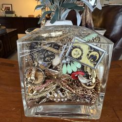 Jewelry Jar Parts Crafts Mystery Jewels (R)