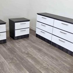 Dresser And 2 Nightstands - Cómoda Y 2 Mesitas De Noche 
