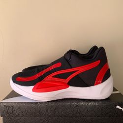 PUMA Rise Nitro Black White Red Men’s Size 9.5