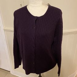 NWT Talbots Purple Cardigan Sweater Size 2X