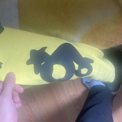 Yellow And Black Sp5der Hoodie