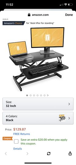 Desk lifter for standing