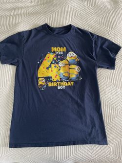Mom Of The Birthday Boy T-shirt Minions Large Size