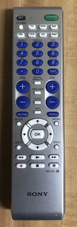 Original Sony RM-V310/ RMV310 Universal Remote Control for TV DVD VCR Player