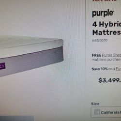 Purple 4 Hybrid Mattress 45% OFF