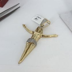 10k Yellow Gold Diamond Pendant 