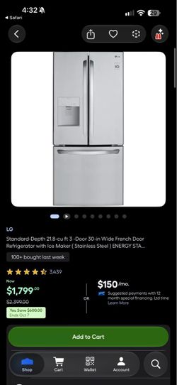 LG French Door Refrigerator with Ice Maker