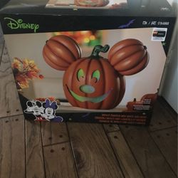 Disney Mickey pumpkin with lights
