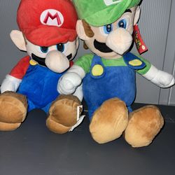 Mario And Luigi. Brand New With Tags. $30 For Both
