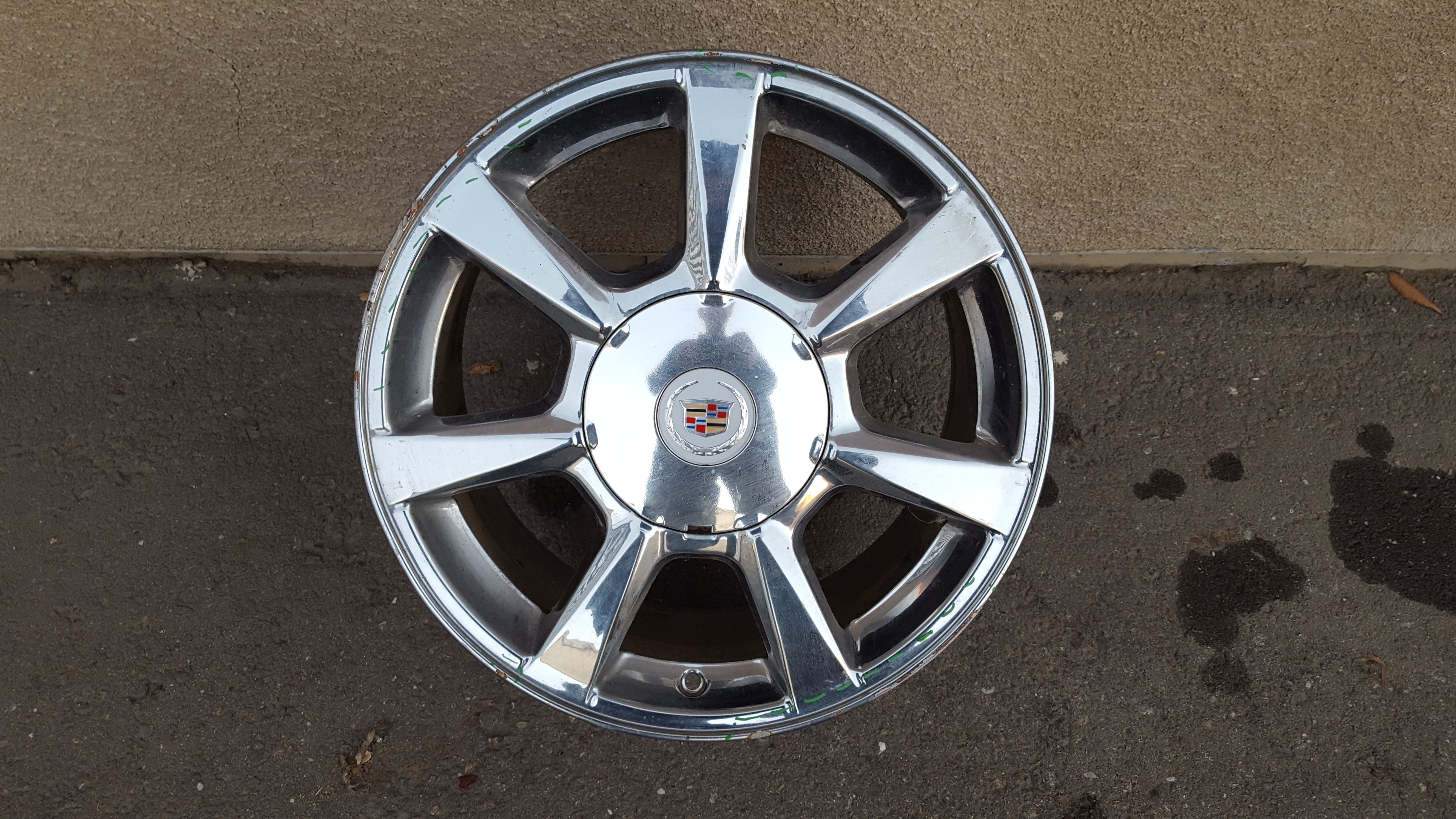 08 09 2008 2009 CADILLAC CTS WHEEL RIM CHROME 17X8 17" 17 " IN INCH SET OF 2 OEM