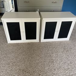 Pottery Barn Storage Cabinets With Chalkboard Doors