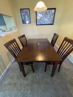 Dining table and chairs