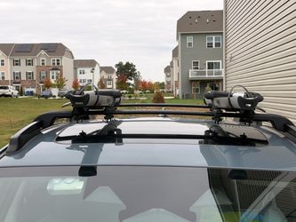 Thule top of car bike racks with keys