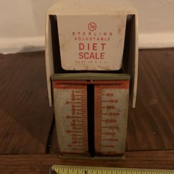 Vintage Food Scale Sterling Adjustable Diet Scale collectors find Avocado Green 80’s Exercise Decor