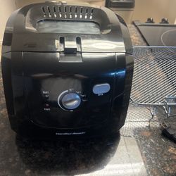 Hamilton Beach - 8-Cup Immersion Heater Deep Fryer - Black