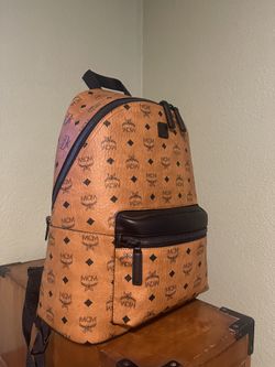 Mcm Stark Med Backpack Cognac