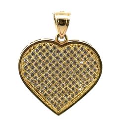 Woman’s Ladies 10k Yellow Gold CZ Cubic Zirconia Heart Pendant GP3094048