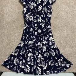 Ralph Lauren Floral V Neck Sleeveless Women's Dress Size 10