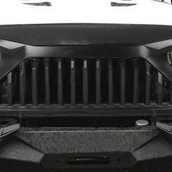 2007-2018 Jeep Wrangler JK JKU V2 Style Topfire Angry Bird Black Front Grille
