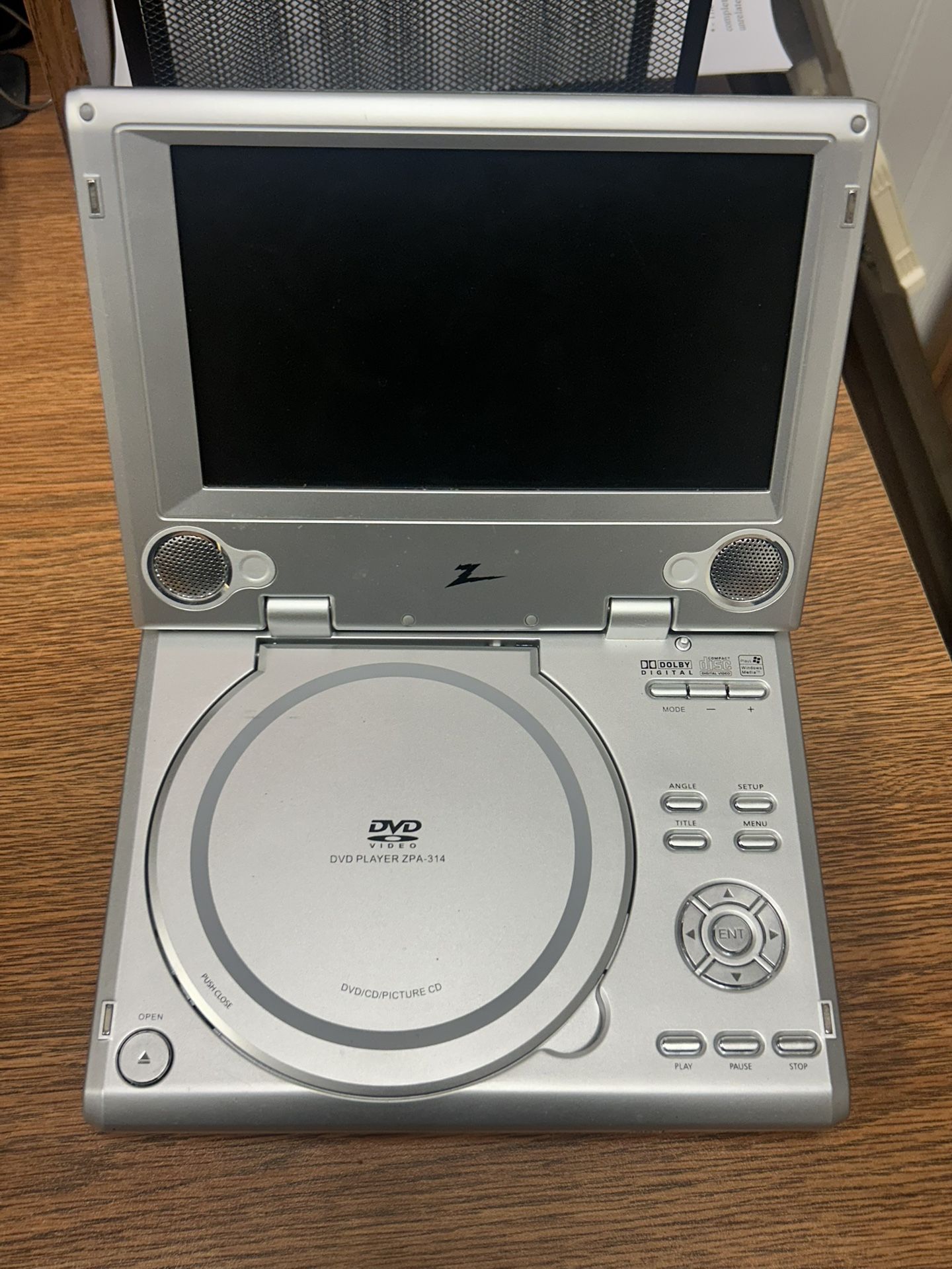 Zenith Portable DVD Player with Screen - Model ZPA-314
