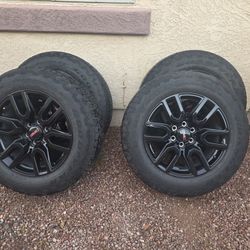 GMC OEM 20" Wheels And Tires, Gloss Black, Priced To Sell!
