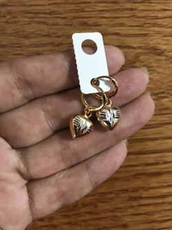 Gold plated Heart earrings