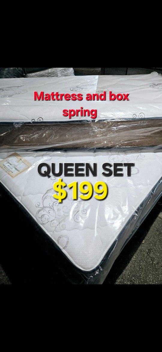 ORTHOPEDIC  !!! QUEEN SET $199 __ MATTRESS AND BOX SPRING