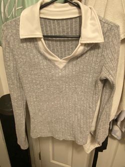 Long-Sleeve Collar Top