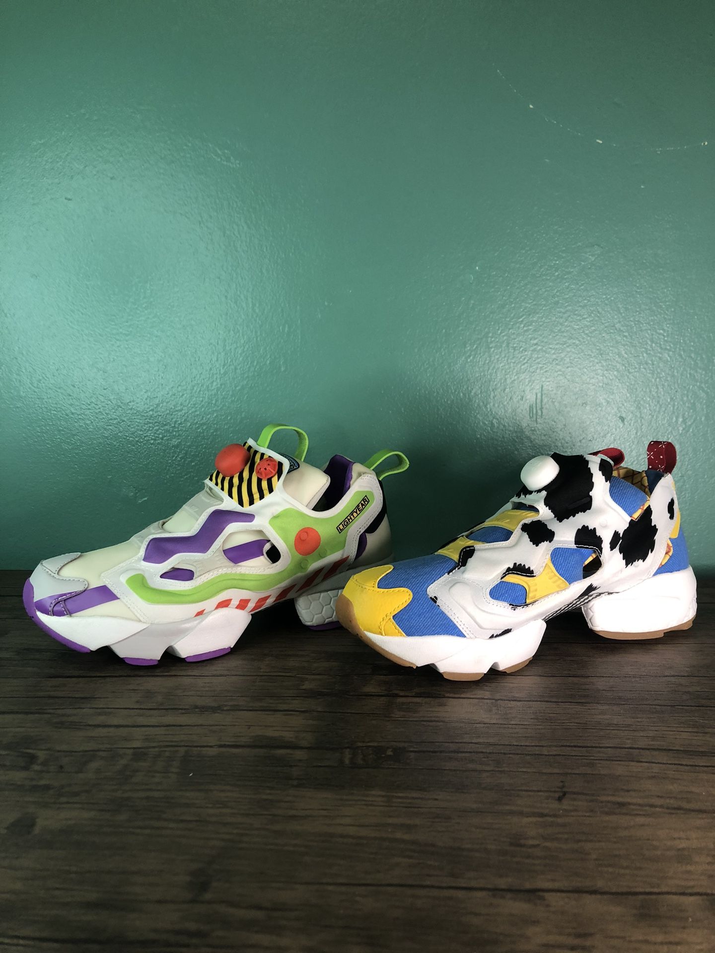 Men's Reebok Toy Story 4 x BAIT x InstaPump Fury OG Mixed 'Woody and Buzz (Male Size 7) 