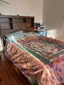 full size storage bed and headboard